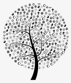 Religions Tree - Line Art, HD Png Download, Transparent PNG