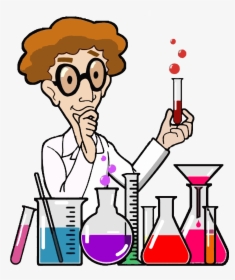 Transparent Chemistry Lab Clipart - Cartoon Scientist In Lab, HD Png Download, Transparent PNG
