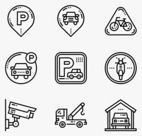 Car Parking Garage Icons - Food Menu Icon Vector, HD Png Download, Transparent PNG