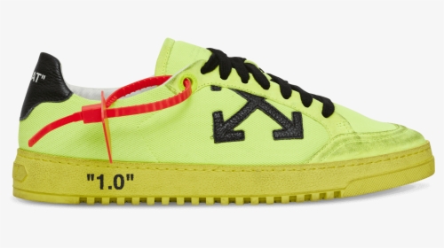 Neon Yellow Off White Sneakers, HD Png Download, Transparent PNG