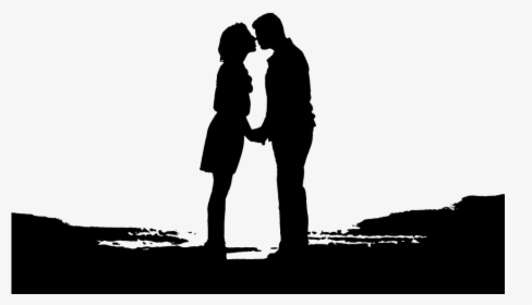 Couple Kissing Silhouette Love Kiss Man Woman - Man And Woman Kissing Silhouette, HD Png Download, Transparent PNG