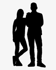 Man Woman Stand Free Photo - Husband And Wife Silhouette Png, Transparent Png, Transparent PNG