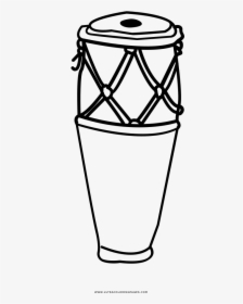 Djembe Coloring Page - Sketch, HD Png Download, Transparent PNG