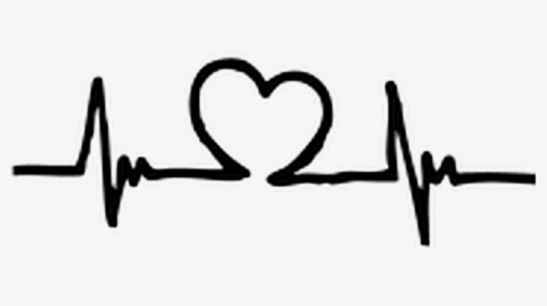 Electrocardiography Heart Rate Pulse Tattoo Free Download - Black Heart Beat Png, Transparent Png, Transparent PNG