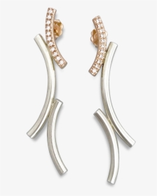 Kurvene Diamond Earrings Rose Gold Sterling Silver - Earrings, HD Png Download, Transparent PNG