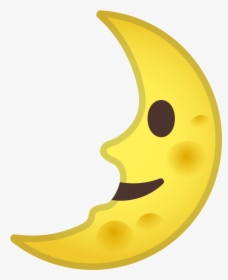 Noto Emoji Pie 1f31b - Whatsapp Half Moon Emoji, HD Png Download, Transparent PNG