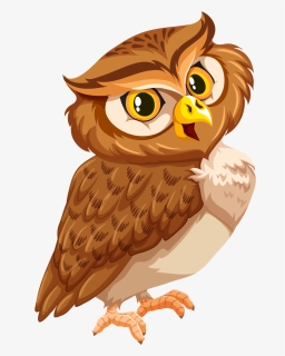 Птички Мультяшные - Realistic Owl Clipart, HD Png Download, Transparent PNG