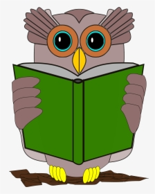 Owl With Book Clipart Svg Freeuse Library Clipart - Animal Book Png Gif, Transparent Png, Transparent PNG