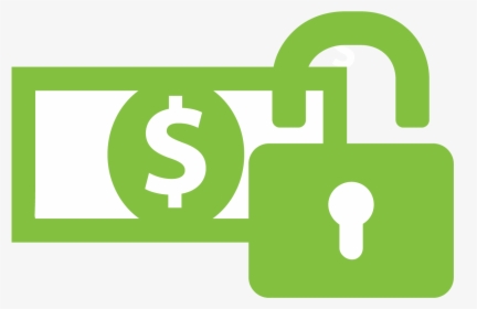 Lock Holding Money - Sign, HD Png Download, Transparent PNG