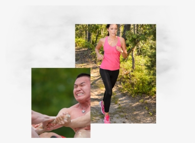 Woman Running And Man In Pain - Jogging, HD Png Download, Transparent PNG