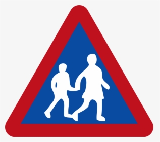 Children Crossing Sign Botswana - Road Sign In Botswana, HD Png Download, Transparent PNG