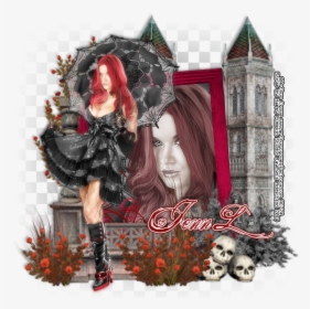Gothic Rose By Happy Pumpkin Studio - Girl, HD Png Download, Transparent PNG