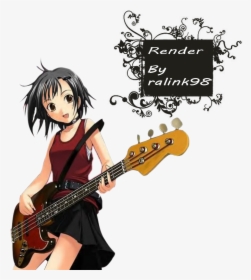 Anime Sexy Rock Photo - Anime Girl Playing Guitar Base, HD Png Download, Transparent PNG