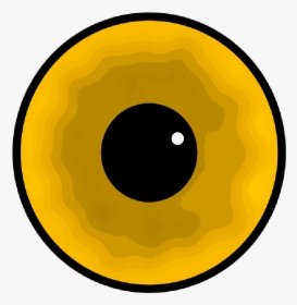 Eye, Black, Yellow, Circle, White, Cartoon, Dot - Smiley Face, HD Png Download, Transparent PNG