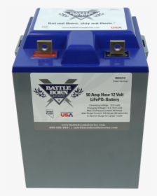50ah 12v Lifepo4 Deep Cycle Battery - Electric Battery, HD Png Download, Transparent PNG
