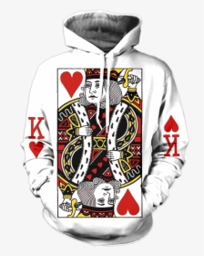 King Of Hearts Png - King Card Hoodie, Transparent Png, Transparent PNG