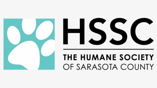 Hssc Logo Teal Box White Paw Black Text Cmyk No Background - Humane Society Sarasota, HD Png Download, Transparent PNG