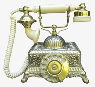 Victorian Gold Telephone - Corded Phone, HD Png Download, Transparent PNG