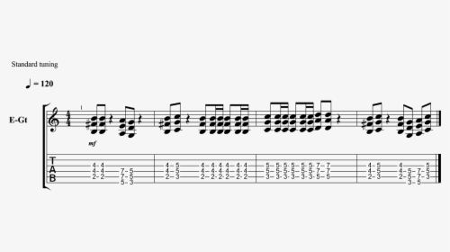 Punk-influenced Power Chord Riff - Sheet Music, HD Png Download, Transparent PNG