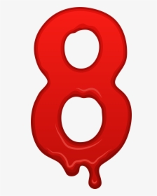 Bloody Heart Clipart Library Bloody Number Eight Png - Bloody Numbers Png, Transparent Png, Transparent PNG