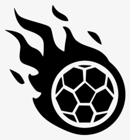 Fire Game Foot Soccer Fly Svg Png Icon Free Download - Football On Fire Clipart Black And White, Transparent Png, Transparent PNG