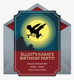 Karate Birthday Party Evite, HD Png Download, Transparent PNG