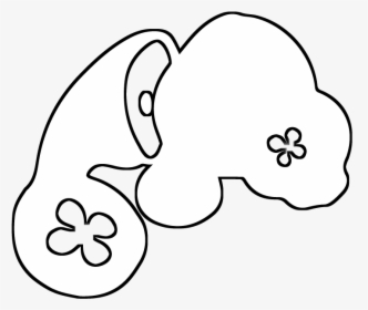Logo In The Shape Of A Simplified Manatee With Flower-shaped, HD Png Download, Transparent PNG