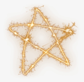 #fireworks #firecrackers #newyear #yellow #gold #star - Triangle, HD Png Download, Transparent PNG