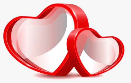 Double Heart Clipart Vector Vector Free Download Three-dimensional - Red Double Heart Icon, HD Png Download, Transparent PNG