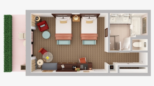 Hotel Layout Bedroom Plan, HD Png Download, Transparent PNG