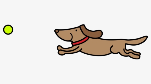 Cartoon Dog Chasing A Ball, HD Png Download, Transparent PNG