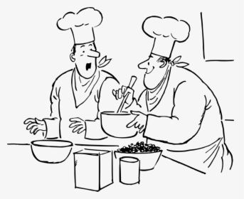All Photo Png Clipart - Chef Cooking Clipart Black And White, Transparent Png, Transparent PNG