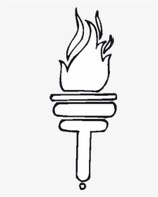 Olympic Torch Coloring Pages - Olympic Torch Colour, HD Png Download, Transparent PNG