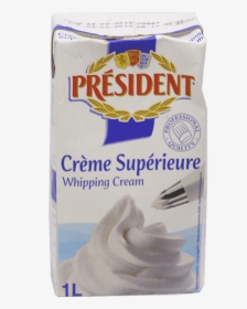 President Whipping Cream 1l - Whipping Cream President 1l, HD Png Download, Transparent PNG