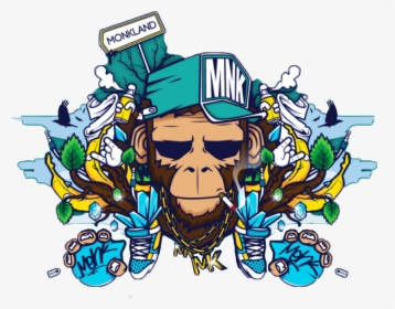 #feetoedit #graffiti #monkey  b) - Monkey Kush, HD Png Download, Transparent PNG