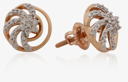 Stylish Swirl Diamond Earrings - Earrings, HD Png Download, Transparent PNG