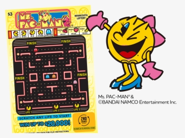 Ms Pac Man Homepage Main - Cartoon, HD Png Download, Transparent PNG