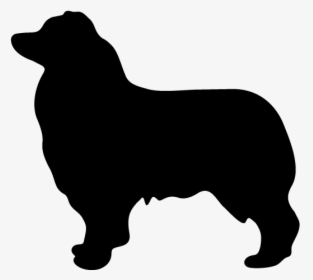 Dog Sitting Side View Clipart Image Library Download - Silhouette Australian Shepherd Clipart, HD Png Download, Transparent PNG