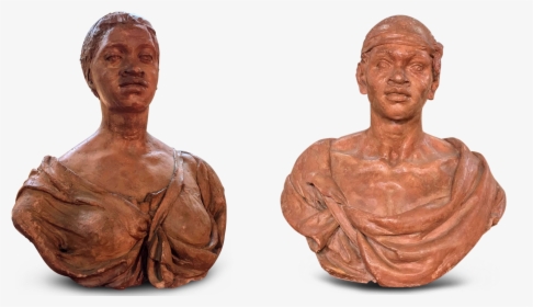 Pair 19th Century Terracotta Sculptures - Bust, HD Png Download, Transparent PNG
