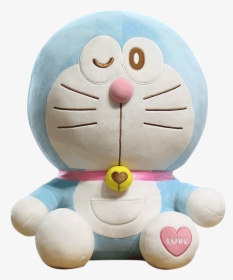 Doraemon Doll Machine Cat Blue Fat Child Pillow Doll - 叮当 Orange And Doraemon 布 娃, HD Png Download, Transparent PNG
