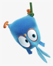 Angry Bird Blue Hanging Upside Down - Trap A Geddos Angry Birds, HD Png Download, Transparent PNG