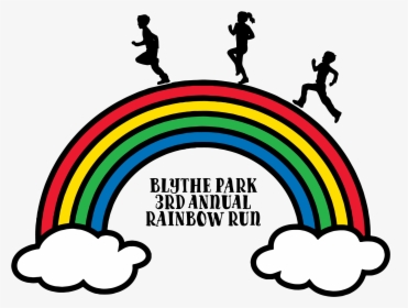 The Blythe Park Rainbow Run Is A One Of A Kind Experience - Rainbow With Clouds Coloring, HD Png Download, Transparent PNG