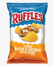 Ruffles Loaded Bacon & Cheddar Potato Skins Flavored - Ruffles Loaded Bacon And Cheddar Potato Skins, HD Png Download, Transparent PNG