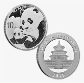 2019 30 Gram Chinese Silver Panda, HD Png Download, Transparent PNG