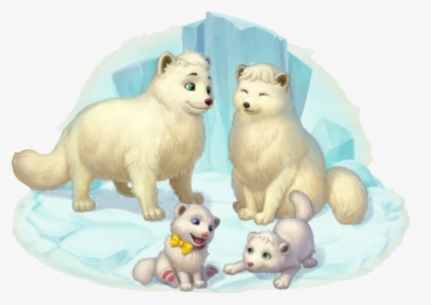 Arctic Fox Family - Bear, HD Png Download, Transparent PNG