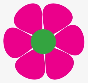 60s Clipart - Pink Vector Flower Png, Transparent Png, Transparent PNG