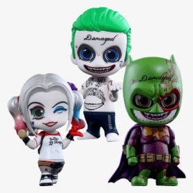 Harley Quinn & Joker Cosbaby Hot Toys Collectible Set - Joker, HD Png Download, Transparent PNG