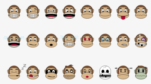 Monkey Emoji Image - Emoji Maimute De Desenat, HD Png Download, Transparent PNG