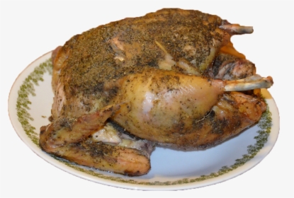 Cooked Sage Rubbed Whole Roast Chicken Or Turkey - Turkey Meat, HD Png Download, Transparent PNG