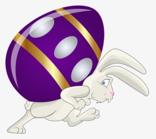 Bunny And Egg Png Clip Art Image - Drawing, Transparent Png, Transparent PNG